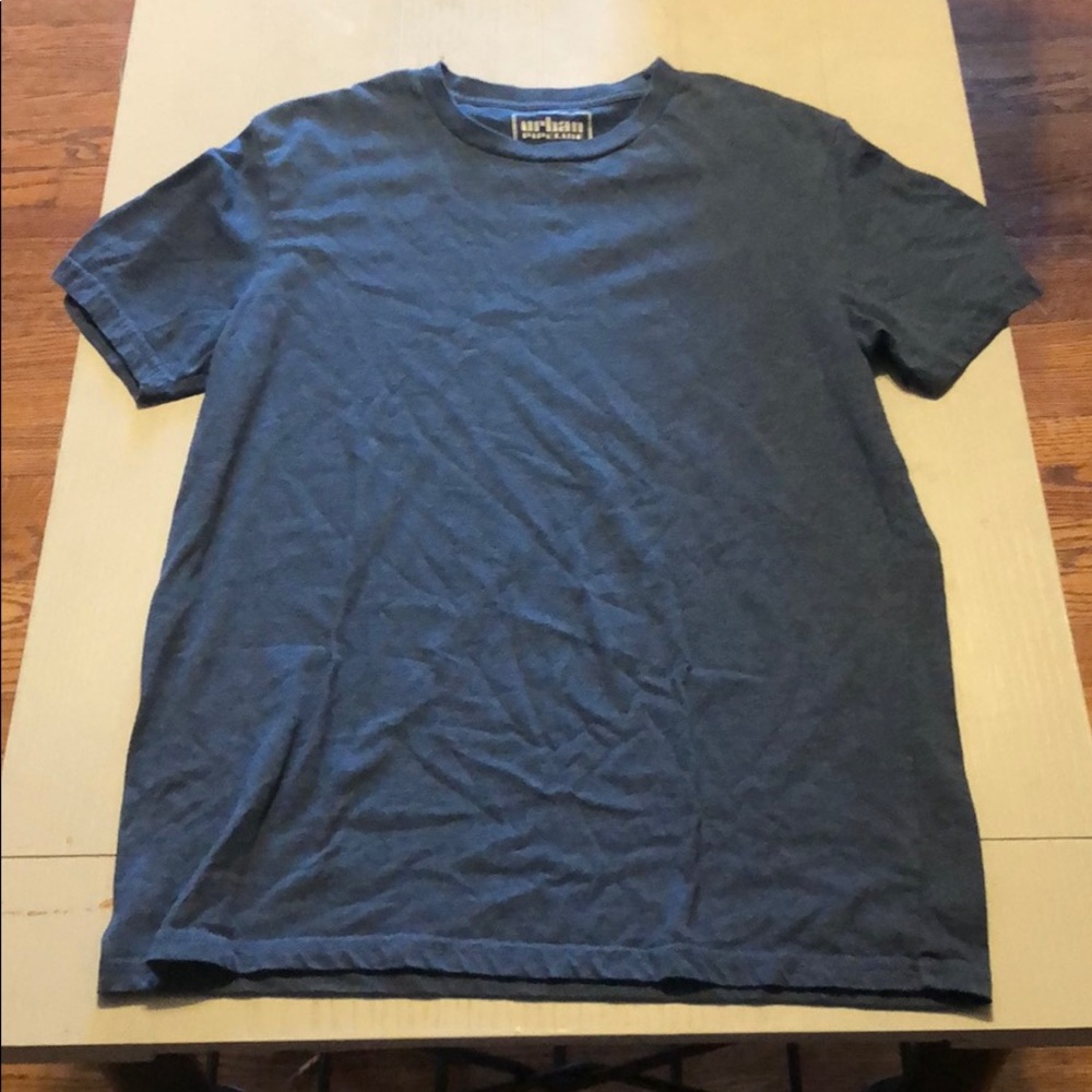 Urban pipeline navy blue short sleeve shirt